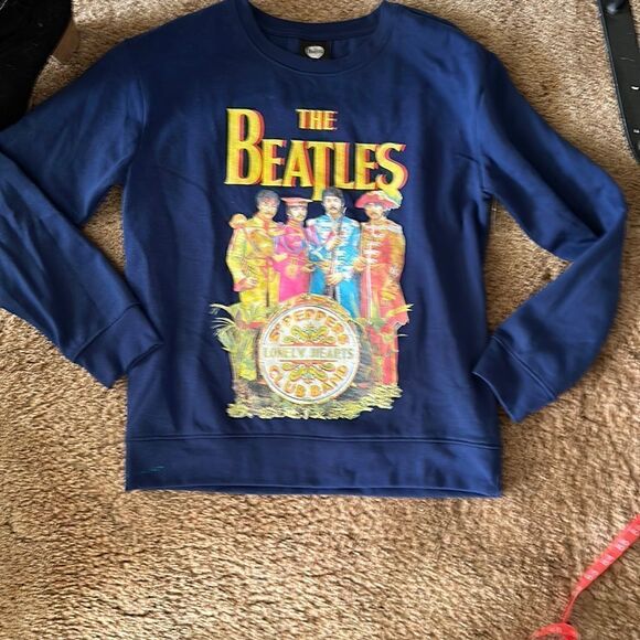 Size Small Beatles Crew Neck Band Sweater - Picture 1 of 3